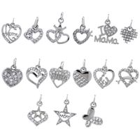 Romantic Simple Style Pentagram Letter Heart Shape Copper Plating Inlay Zircon 18k Gold Plated Charms main image 10
