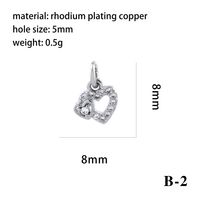 Romantic Simple Style Pentagram Letter Heart Shape Copper Plating Inlay Zircon 18k Gold Plated Charms main image 8