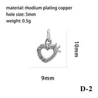 Romantic Simple Style Pentagram Letter Heart Shape Copper Plating Inlay Zircon 18k Gold Plated Charms main image 9