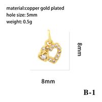 Romantic Simple Style Pentagram Letter Heart Shape Copper Plating Inlay Zircon 18k Gold Plated Charms main image 7