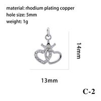 Romantic Simple Style Pentagram Letter Heart Shape Copper Plating Inlay Zircon 18k Gold Plated Charms main image 6