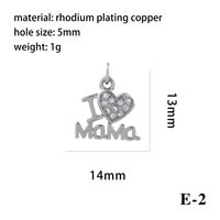 Romantic Simple Style Pentagram Letter Heart Shape Copper Plating Inlay Zircon 18k Gold Plated Charms sku image 7