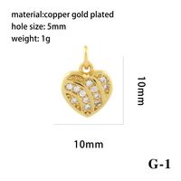 Romantic Simple Style Pentagram Letter Heart Shape Copper Plating Inlay Zircon 18k Gold Plated Charms sku image 9