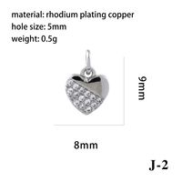 Romantic Simple Style Pentagram Letter Heart Shape Copper Plating Inlay Zircon 18k Gold Plated Charms sku image 15