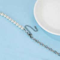 Simple Style Classic Style Round Stainless Steel Imitation Pearl Polishing Plating Unisex Pendant Necklace main image 4