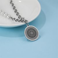 Simple Style Classic Style Round Stainless Steel Imitation Pearl Polishing Plating Unisex Pendant Necklace main image 2