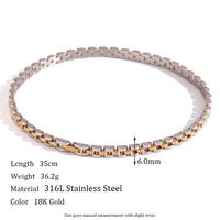 Einfacher Stil Klassischer Stil Geometrisch Rostfreier Stahl Überzug 18 Karat Vergoldet Armbänder Halskette sku image 6