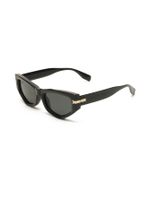 Vintage Style Commute Solid Color Pc Uv400 Polygon Cat Eye Inlaid Gold Full Frame Women's Sunglasses sku image 1