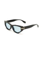 Vintage Style Commute Solid Color Pc Uv400 Polygon Cat Eye Inlaid Gold Full Frame Women's Sunglasses sku image 5