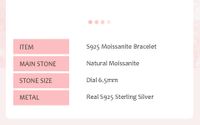 Wholesale Elegant Shiny Flower Sterling Silver Gra Plating Inlay White Gold Plated Moissanite Bracelets main image 4