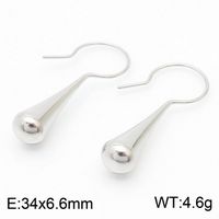 1 Pair Modern Style Water Droplets Plating Stainless Steel 18K Gold Plated Ear Studs sku image 8