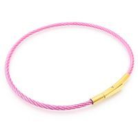 Simple Style Solid Color Stainless Steel 18k Gold Plated Bangle sku image 9