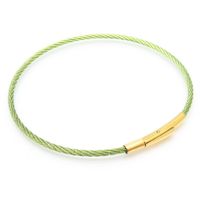 Simple Style Solid Color Stainless Steel 18k Gold Plated Bangle sku image 14