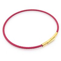 Simple Style Solid Color Stainless Steel 18k Gold Plated Bangle sku image 12