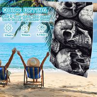 Skull Polyester Vacation Beach Towels main image 3