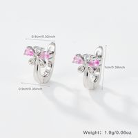 1 Pair Cute Simple Style Shiny Butterfly Plating Inlay Sterling Silver Zircon White Gold Plated Earrings Ear Studs main image 3