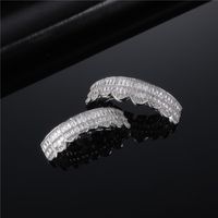 Casual Solid Color Copper Plating Inlay Zircon Gold Plated Tooth Socket main image 6