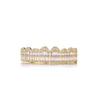Casual Solid Color Copper Plating Inlay Zircon Gold Plated Tooth Socket sku image 3