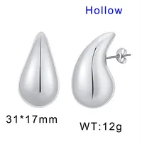 1 Pair Modern Style Simple Style Solid Color Plating Stainless Steel 18K Gold Plated Earrings sku image 12