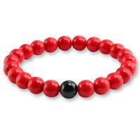 Cute Color Block Synthetic Resin Mixed Materials Turquoise Glass Bead Unisex Bracelets sku image 2