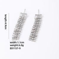 1 Paire Élégant Brillant Les Gouttelettes D'Eau Placage Incruster Le Cuivre Zircon Plaqué Rhodium Boucles D'oreilles sku image 4