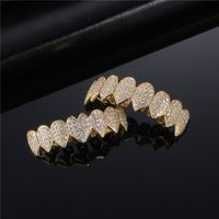 Novelty Solid Color Copper Inlay Zircon Tooth Socket main image 1