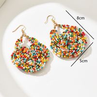 1 Pair Retro Ethnic Style Knot Beaded Handmade Plating Plastic Copper 18K Gold Plated Drop Earrings main image 9