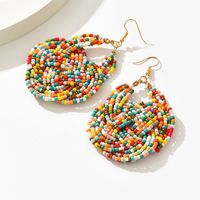 1 Pair Retro Ethnic Style Knot Beaded Handmade Plating Plastic Copper 18K Gold Plated Drop Earrings main image 10