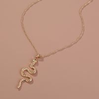 Hip-hop Retro Solid Color Snake Stainless Steel Polishing Necklace main image 4