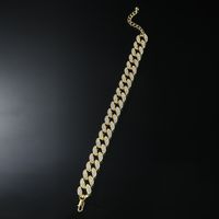 Hip-hop Solid Color Alloy Inlay Rhinestones Men's Anklet main image 3
