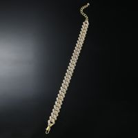 Hip-hop Solid Color Alloy Inlay Rhinestones Men's Anklet main image 2