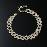Hip-hop Solid Color Alloy Inlay Rhinestones Men's Anklet main image 1
