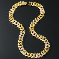 Hip-hop Solid Color Alloy Chain Men's Necklace main image 4