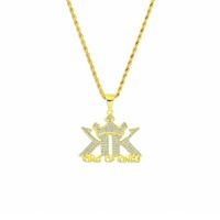 Hip-hop Letter Alloy Plating Gold Plated Men's Pendant Necklace sku image 1