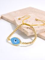 Elegant Simple Style Eye Gold Plated Glass Wholesale Bracelets main image 2