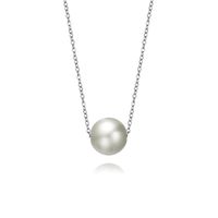 Simple Style Classic Style Solid Color Stainless Steel Freshwater Pearl Polishing Necklace sku image 1