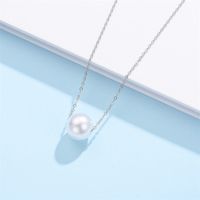 Simple Style Classic Style Solid Color Stainless Steel Freshwater Pearl Polishing Necklace main image 6