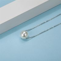 Simple Style Classic Style Solid Color Stainless Steel Freshwater Pearl Polishing Necklace main image 5