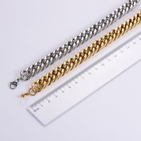 Stainless Steel 18K Gold Plated Hip-Hop Rock Polishing Metal Solid Color No Inlaid Bracelets main image 4