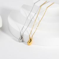 201 Edelstahl 18 Karat Vergoldet Französische Art Überzug Dreidimensional Wassertropfen Halskette Mit Anhänger main image 1