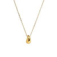 201 Stainless Steel 18K Gold Plated French Style Plating Three-dimensional Water Droplets Pendant Necklace main image 3