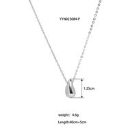 201 Stainless Steel 18K Gold Plated French Style Plating Three-dimensional Water Droplets Pendant Necklace sku image 2