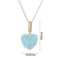 Mode Forme De Cœur Le Cuivre Incruster Zircon Pendentif 1 Pièce sku image 4