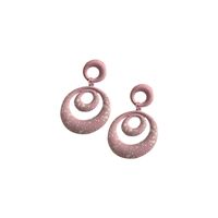 1 Pair Exaggerated Circle Hollow Out Alloy Drop Earrings main image 2