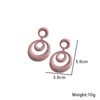 1 Pair Exaggerated Circle Hollow Out Alloy Drop Earrings main image 3