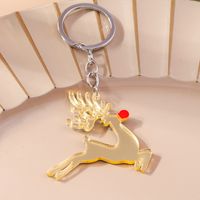 Cute Christmas Tree Snowman Elk Zinc Alloy Christmas Bag Pendant Keychain main image 4