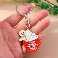 Cute Christmas Tree Snowman Elk Zinc Alloy Christmas Bag Pendant Keychain sku image 4