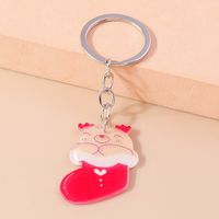 Cute Christmas Tree Snowman Elk Zinc Alloy Christmas Bag Pendant Keychain main image 9