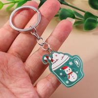 Cute Christmas Tree Snowman Elk Zinc Alloy Christmas Bag Pendant Keychain sku image 1