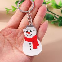 Cute Christmas Tree Snowman Elk Zinc Alloy Christmas Bag Pendant Keychain sku image 2